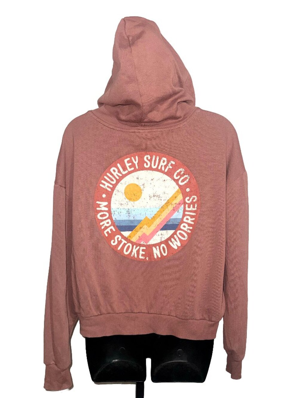 Vintage Y2K Hurley Surf Brick Colored Hoodie Size Medium